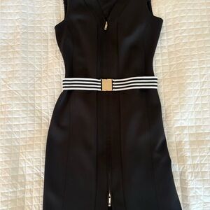 Tommy Hilfiger Elegant Black Dress with Belt